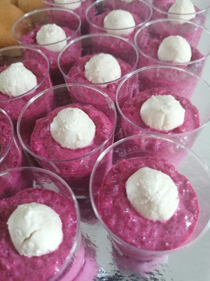 Verrine Mousse Betterave Bille Chèvre