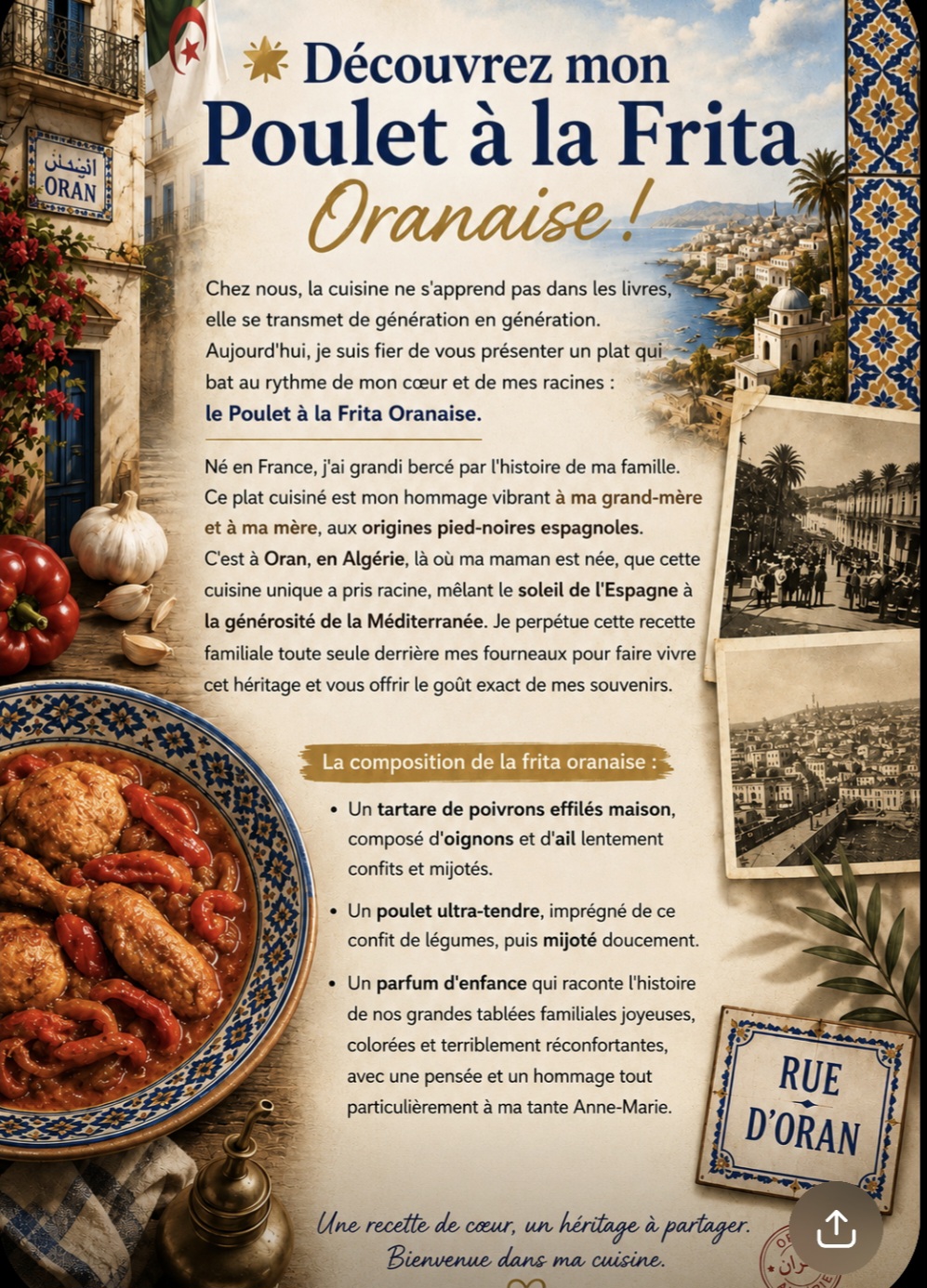Poulet a la Frita Oranaise ( cuisine pied-noir espagnol) – Image 4